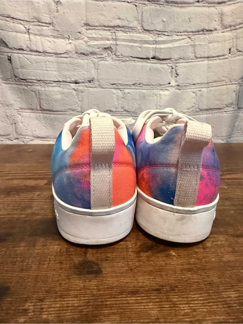 adidas Superstar Blue Pink White Sneakers Size7 - Picture 5 of 8